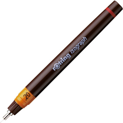 Rotring Isograph technischer Zeichenstift | 0,20 mm | nachfüllbarer Fineliner