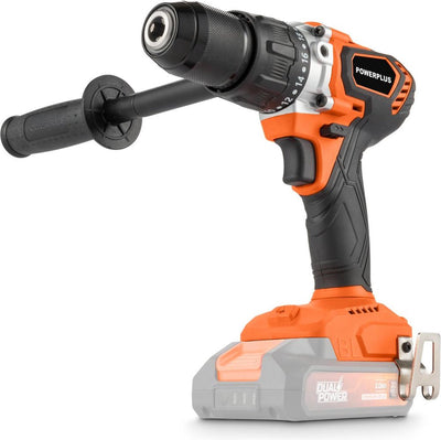 Powerplus Dual Power Akku-Schlagbohrschrauber POWDP15250 – 3 in 1: Bohrmaschinen, Bohrhämmer und Schrauben, 20 V Bohrmaschine, 120 nm, Links- und Rechtsschrauben, ohne Akku und Ladegerät