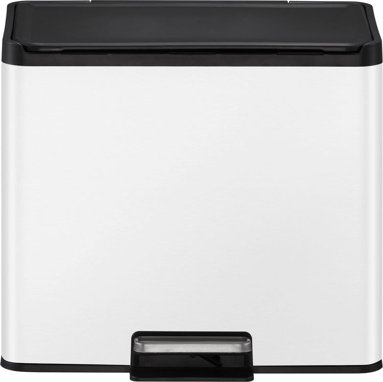 Eko - Essential 2 Recycler Treteimer 15+15 Liter - Griff Polypropylen - Weiß - Mülleimer