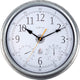 Nexttime Tulpe – Wanduhr – 40,5 cm – Metall – verzinktes Silber – wetterfest