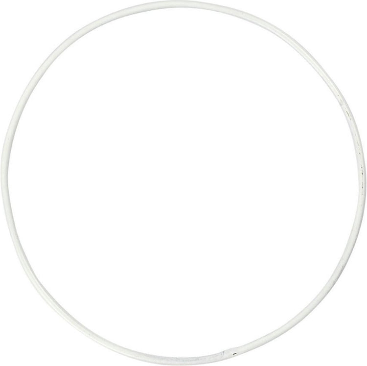 Creativ Company Metalldrahtring, D 15 cm, Stärke 2 mm, weiß, 10 Stück 1 Box