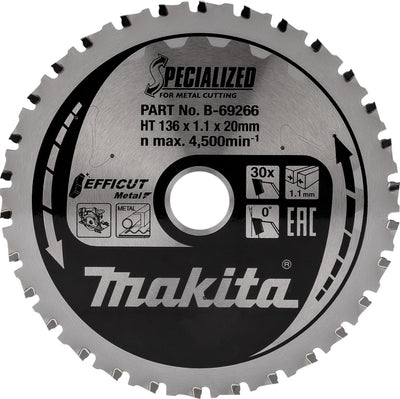 Makita Sägeblatt ffcut 136x20x1,1 30t 0g - b-69303
