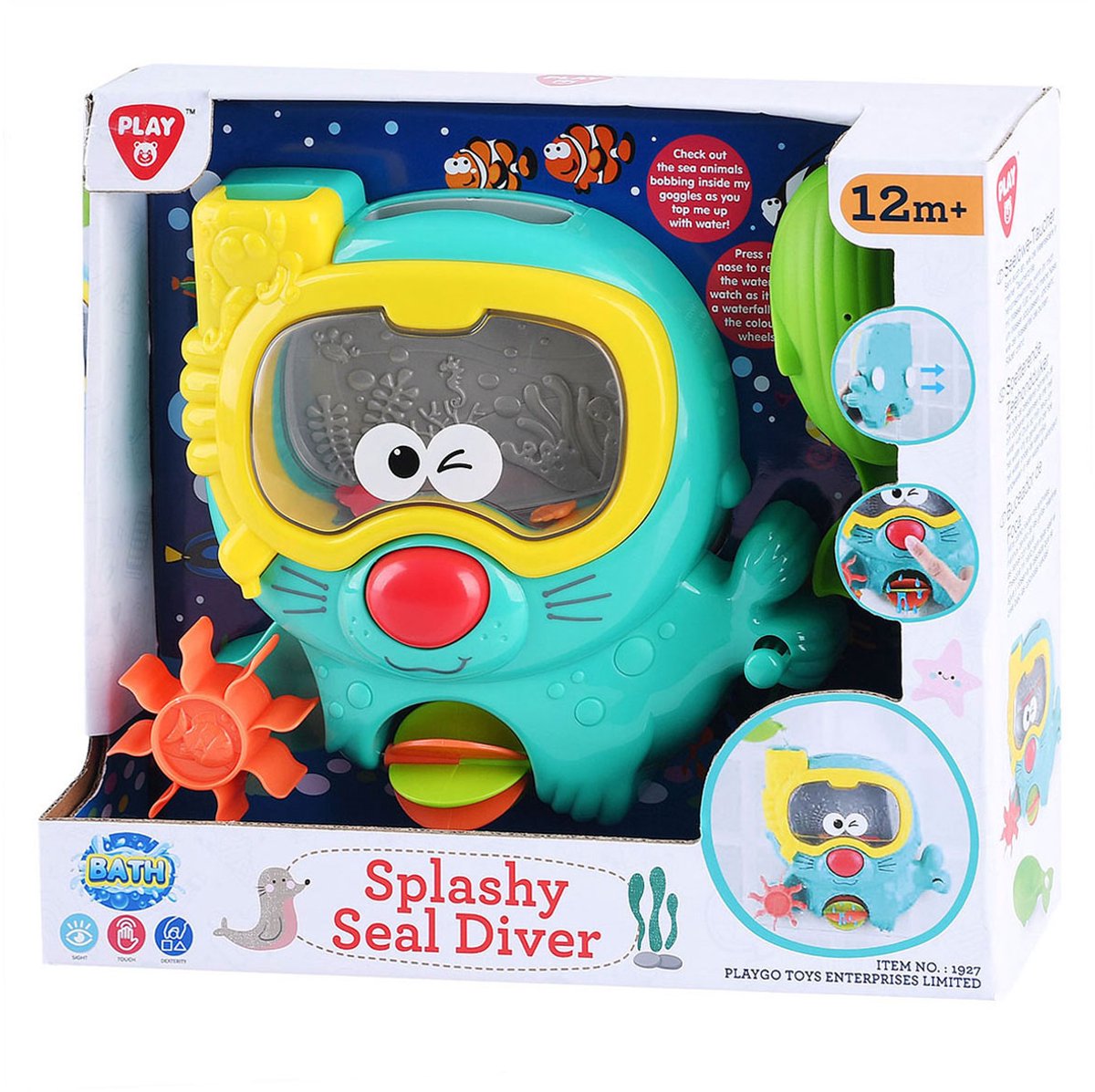 Spielen Sie Badspielzeugspritzdichtung mit Tauchbrillen