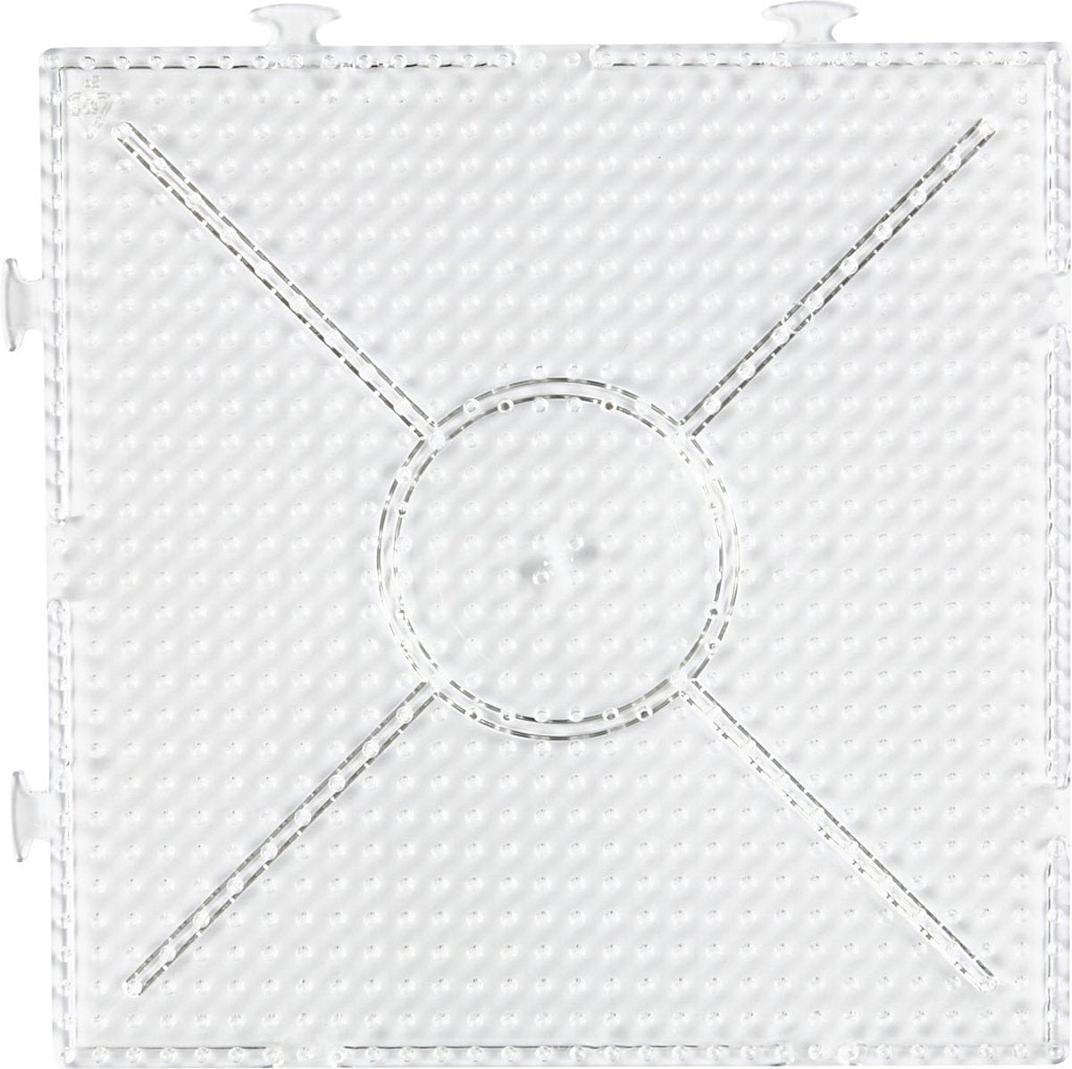 Nabbi-Grundplatte, großes Quadrat, Größe 15x15 cm, mittel, klar, 1 Stück