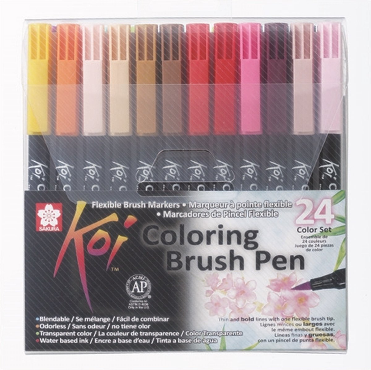 Sakura Koi Malvorlagen Pinsel Set, 24 Farben