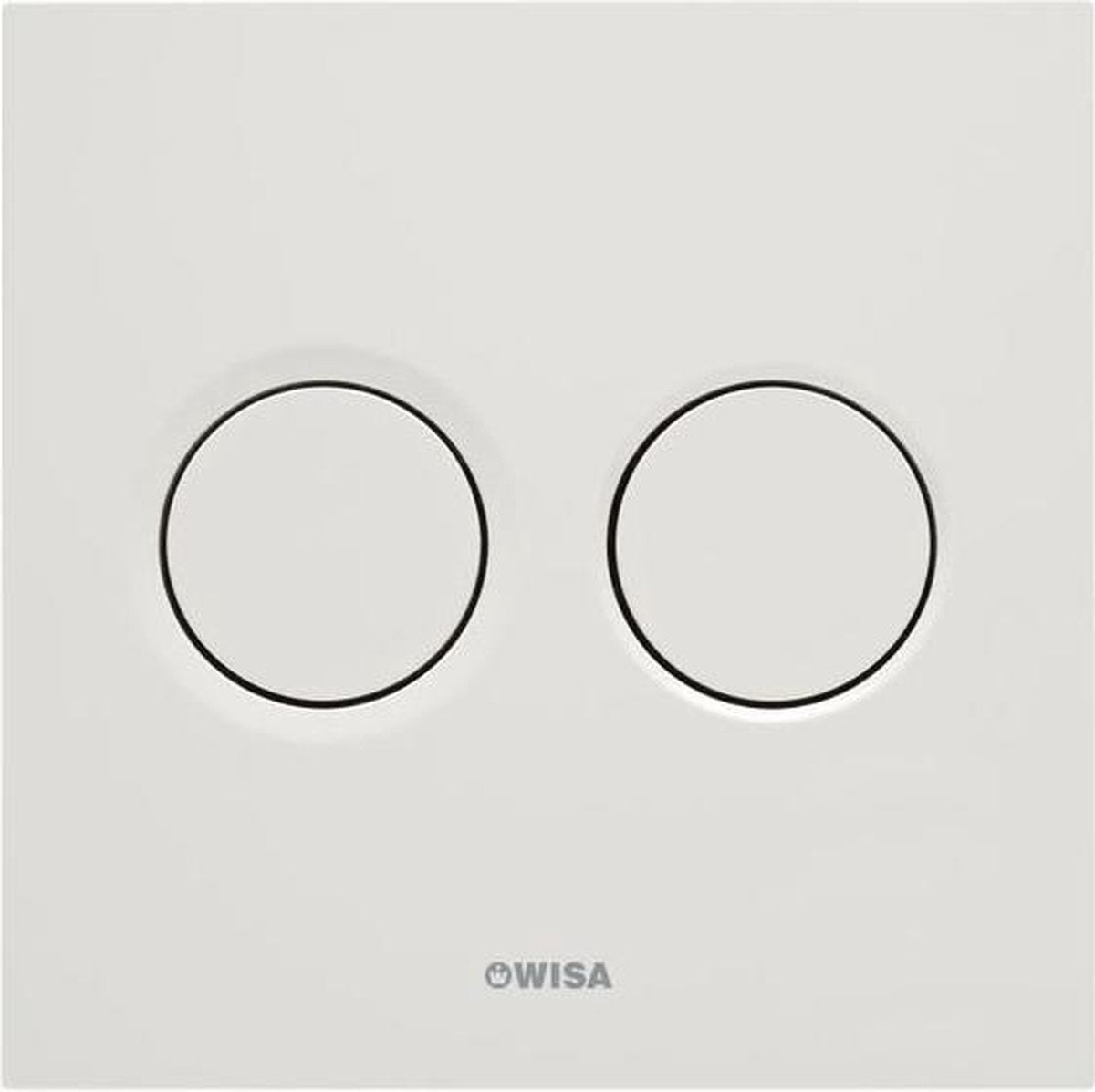 Wisa Luga Betätigungsplatte Kunststoff pneumatisch 16x16cm mit Doppelspülung für xs WC-Element weiß