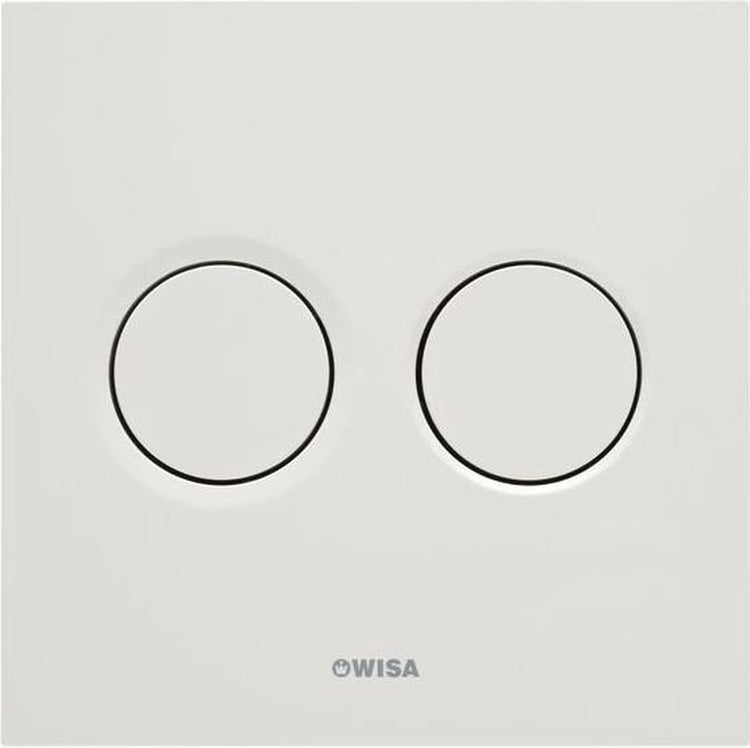 Wisa Luga Betätigungsplatte Kunststoff pneumatisch 16x16cm mit Doppelspülung für xs WC-Element weiß