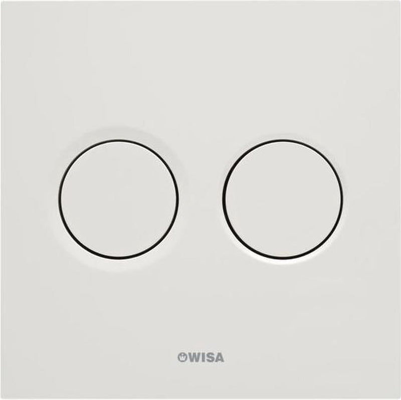Wisa Luga Betätigungsplatte Kunststoff pneumatisch 16x16cm mit Doppelspülung für xs WC-Element weiß