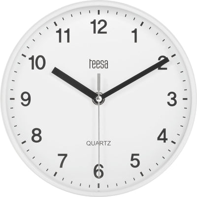 Teesa tsa0038 analoge wanduhr 20 cm weiß