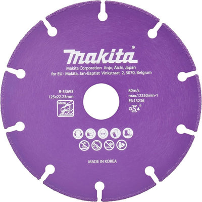 Makita Zubehör Trennscheibe Stahl 125 x 22,23 x 1,3 mm – B-53693 B-53693