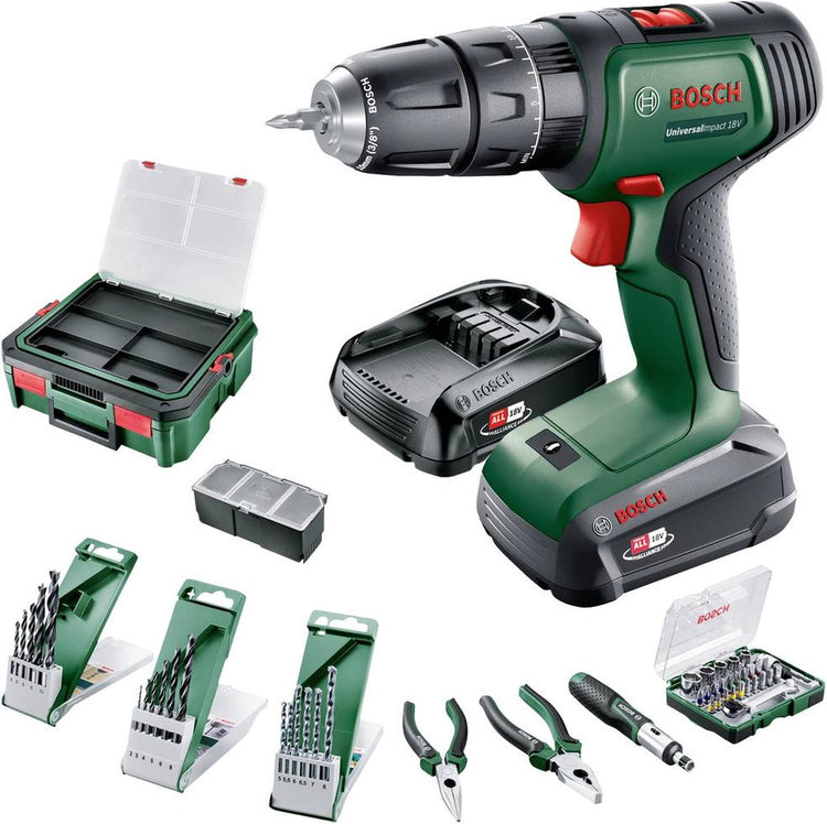 Bosch Home and Garden Universal Impact 18V Akku-Schlagbohrschrauber inkl. Ladegerät, inkl. Fall