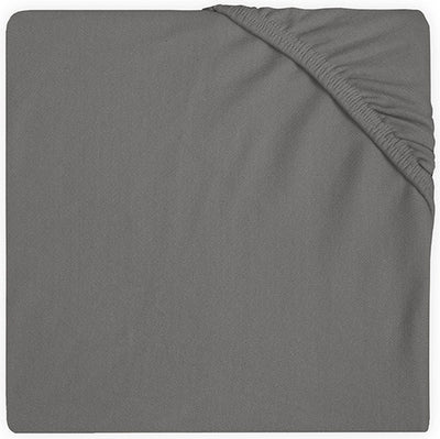 Jollein – Baby-Spannbettlaken-Matratzen-Jersey (Sturmgrau) – Baumwolle – Spannbettlaken Baby, Spannbettlaken-Box – 75 x 95 cm