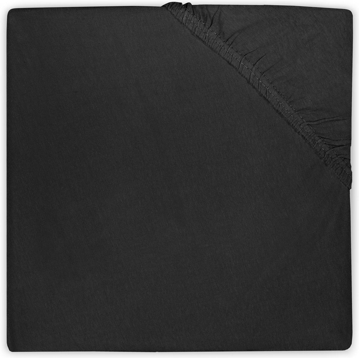 Jollein – Baby – Spannbettlaken Jersey (schwarz) – Baumwolle – Spannbettlaken – 40 50 x 80 90 cm