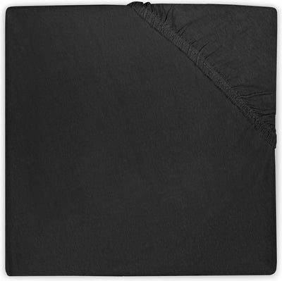 Jollein – Baby – Spannbettlaken Jersey (schwarz) – Baumwolle – Spannbettlaken – 40 50 x 80 90 cm