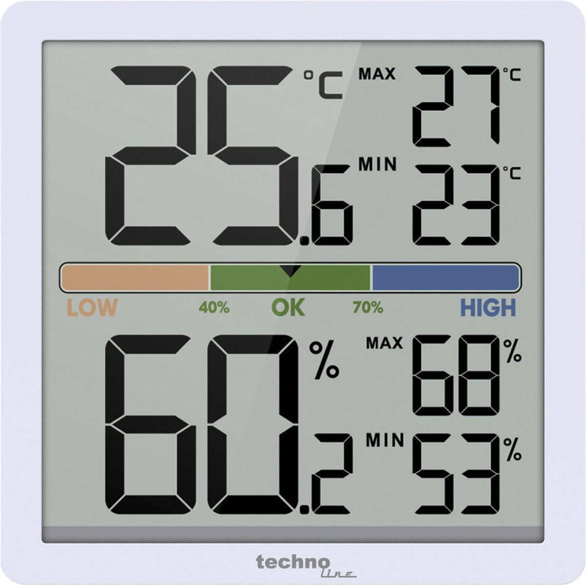 Technoline-Thermometer – ws 9472 – 70 x 70 x 20 mm – weiß – tl-ws9472