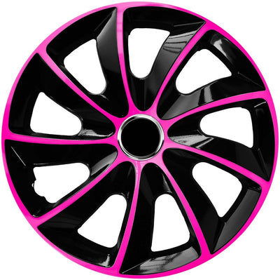 Nrm Stig Extra Radkappen 14 – Pink Schwarz – Set mit 4 Stück – ABS-Kunststoff