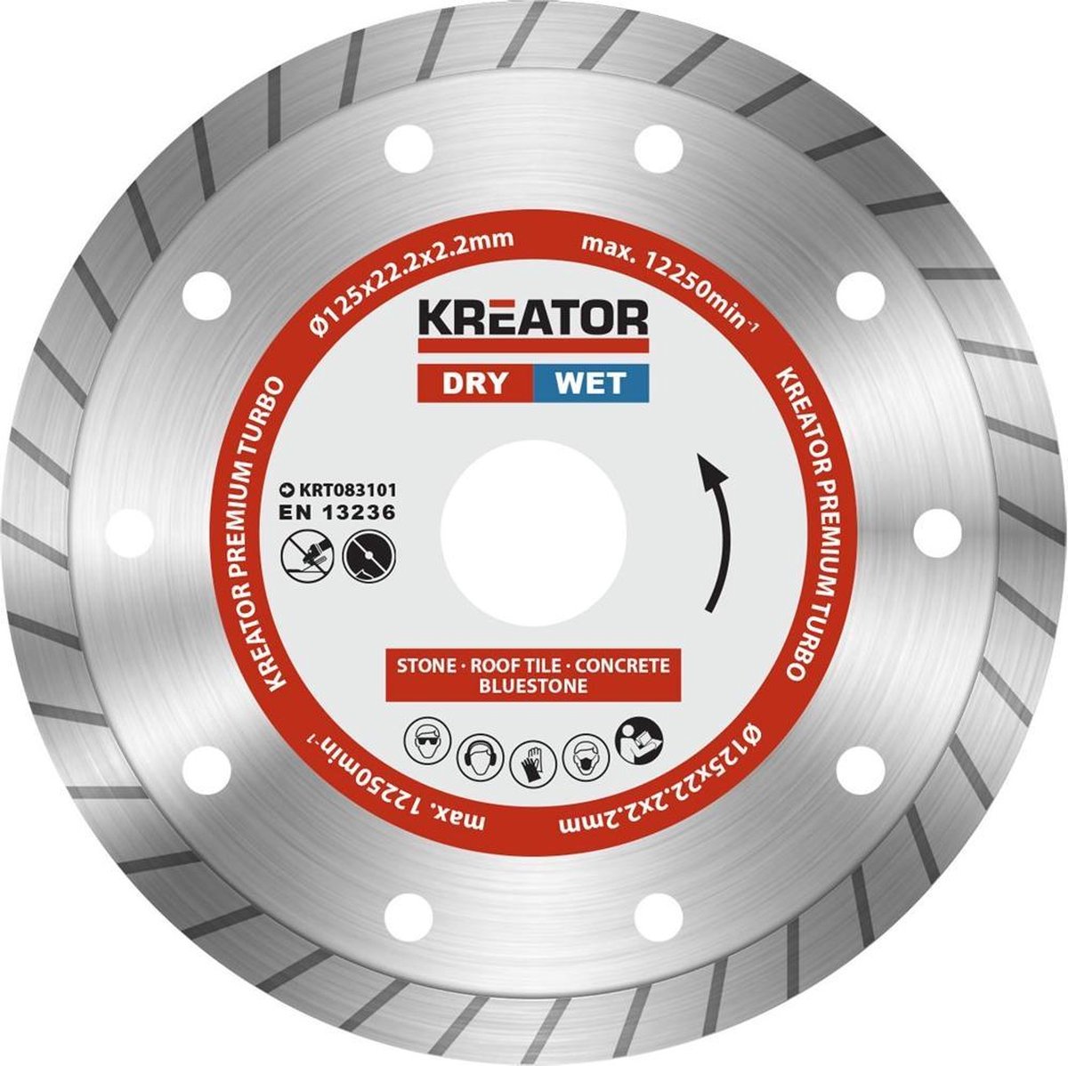 Kreator krt083101 Diamantscheiben-Set – ø125 mm – universell
