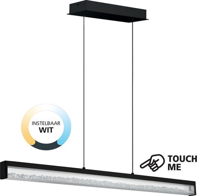 Eglo Cardio 1 Hängelampe - LED - 100 cm - Schwarz - Kristalle - dimmbar