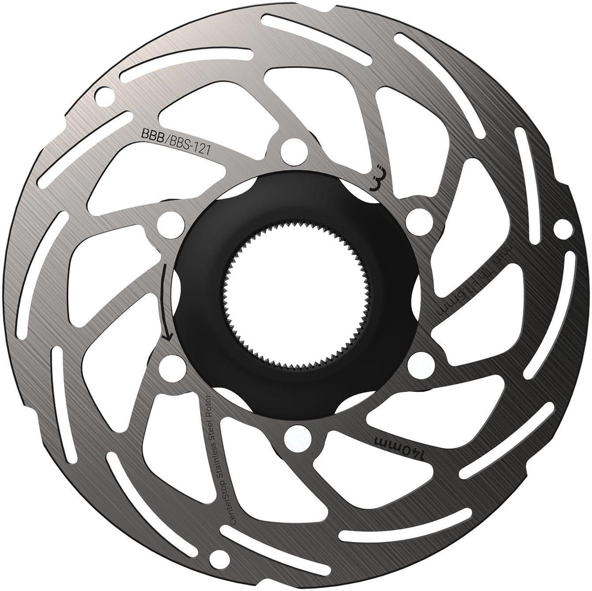 BBB Cycling Scheibenbremse Center Stop Center Lock Bremsscheibe BBS-121 – Silber – 140 mm