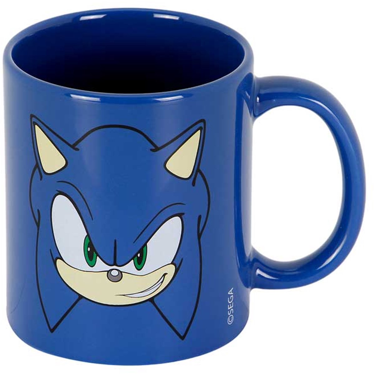 Karactermania – Sonic the Hedgehog – Sega Face – Tasse in Geschenkbox – Tassen – Kaffeebeutel – Blau