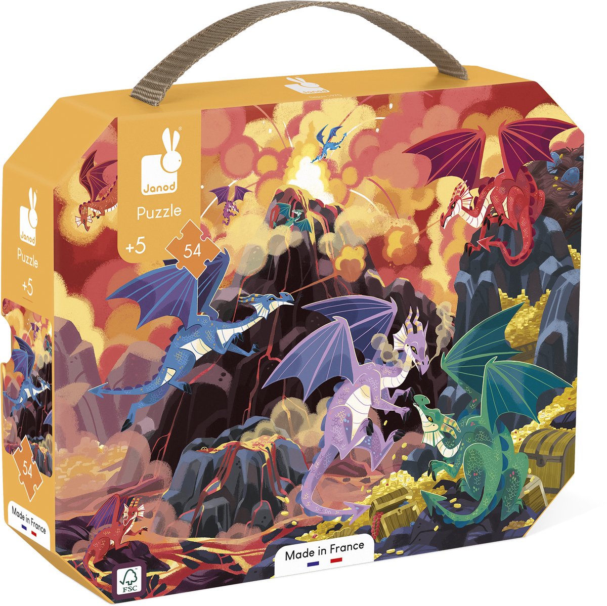 Janod - Puzzle - feurige Drachen