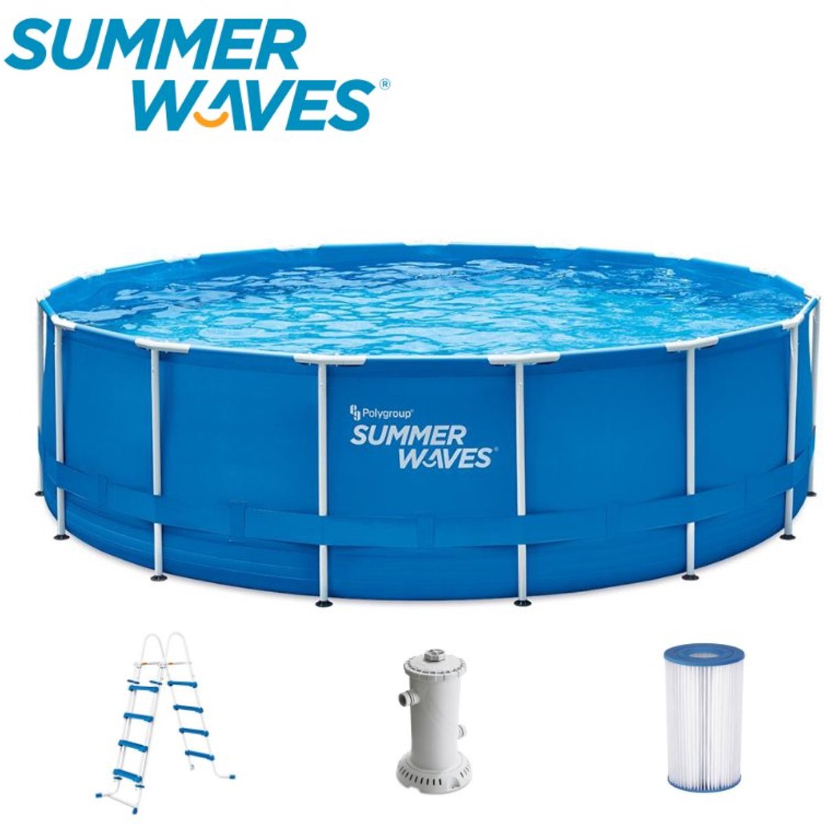 Sommerwellen Schwimmbad aktiver Rahmen 457 x 122 cm + Filterpumpe