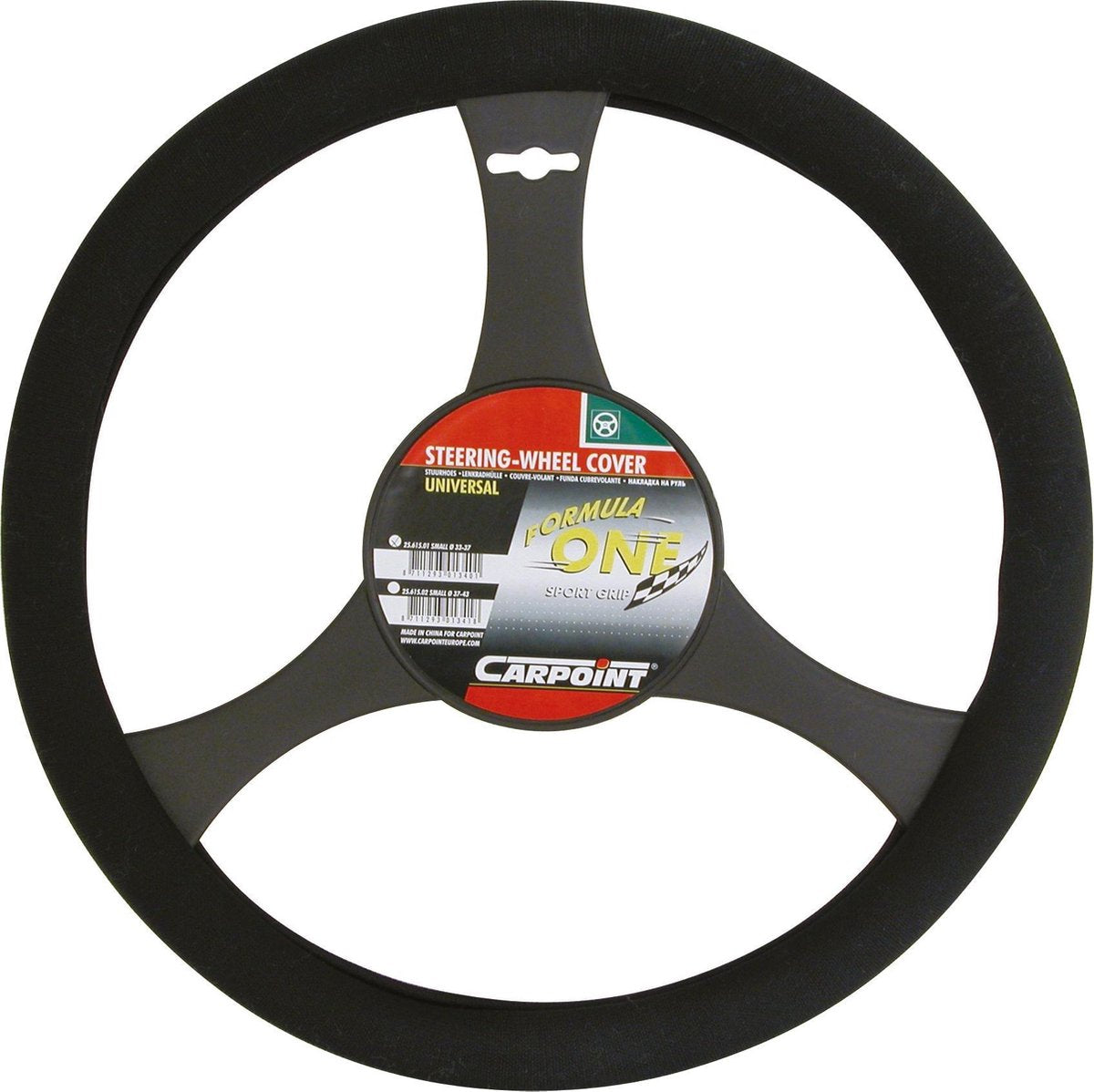 Carpoint Lenkradbezug Auto - Schwarz - für Lenkräder mit einem Durchmesser von 36 cm