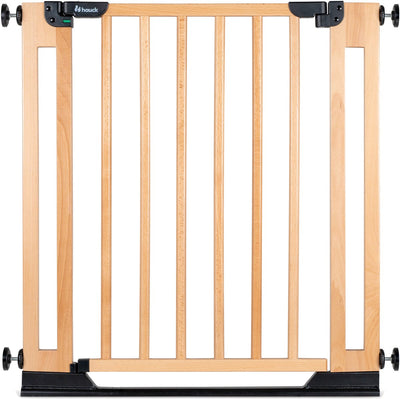 Hauck Clear Step Easyclose Eco – stabiles Tür- und Treppenschutzgitter aus Buchenholz – Buche