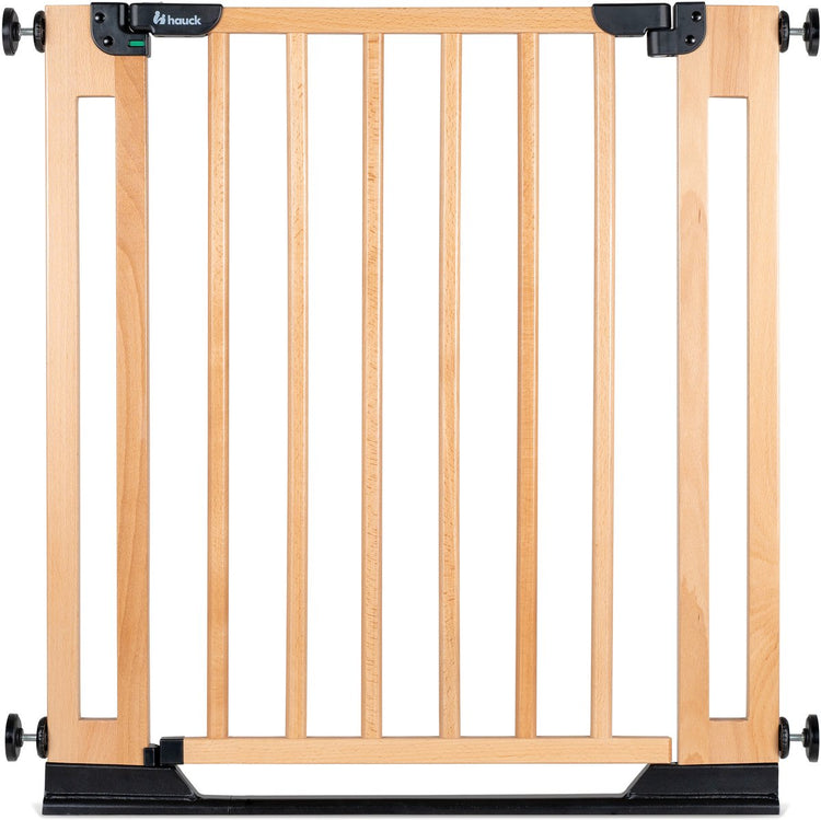Hauck Clear Step Easyclose Eco – stabiles Tür- und Treppenschutzgitter aus Buchenholz – Buche