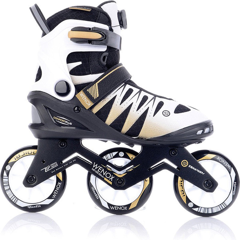 Tempish Wenox Top 100 Damen-Inline-Skates – 4 x 100 mm Rollen – Speed-Fitness-Inline-Skates – Weißgold – Größe 42