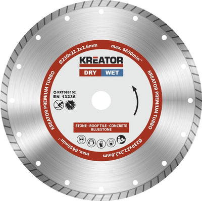 Kreator krt083102 Diamantscheiben-Set – ø230 mm – universell