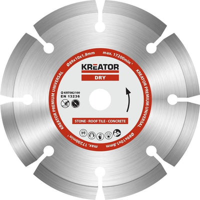 Kreator krt082100 Diamantscheibe √ò89 mm – Premium – Steinbetondachziegel