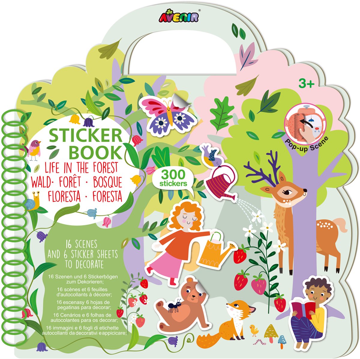 Avenir Stickerbuch - Wald - mit 300 Stickern - 3 Jahre