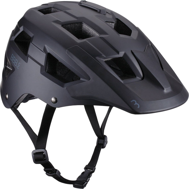 BBB Fahrrad-MTB-Helm Nanga – mit Halterung für Kamera oder Beleuchtung – waschbare Polsterung – Fahrradhelm Erwachsene: Männer Frauen – mattschwarz – L – BHE-54