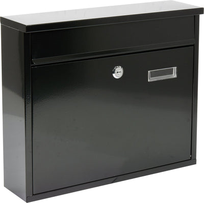 Vorel-Briefkasten mit 2 Schlüsseln – Schwarz – 310 x 360 x 100 mm