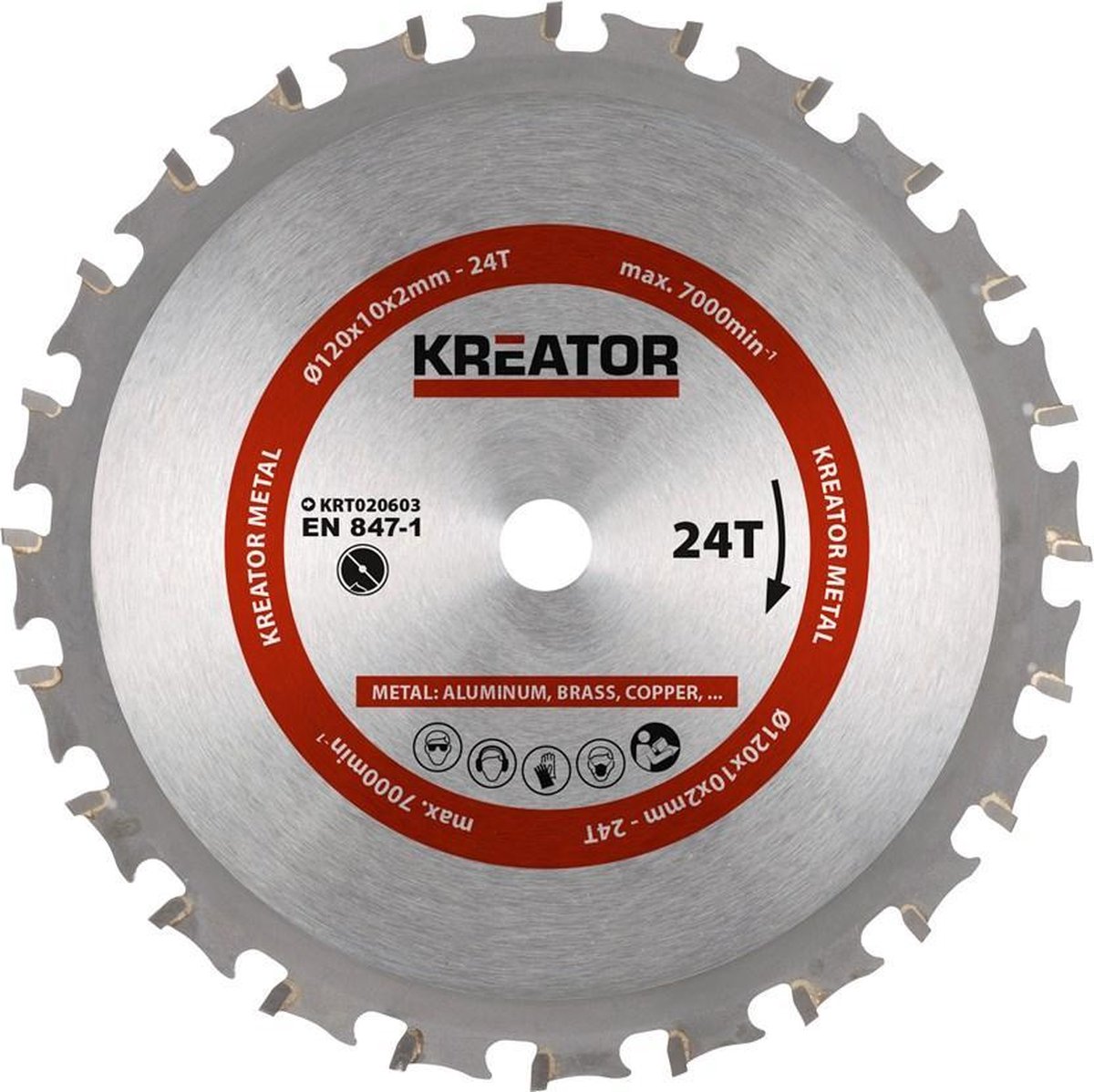 Kreator krt020603 Sägeblatt Holz – 120 mm24t