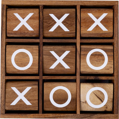 Engelhart XO Spin XL – 3-Gewinnt-Spiel aus Holz – Tic Tac Toe XL – strategisches Denkspiel – 2 Spieler –