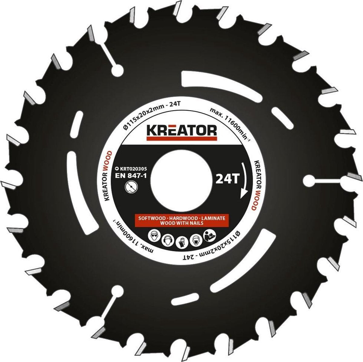 Kreator krt020305 Tauchsägeblatt – ø115 mm – 24 Zähne
