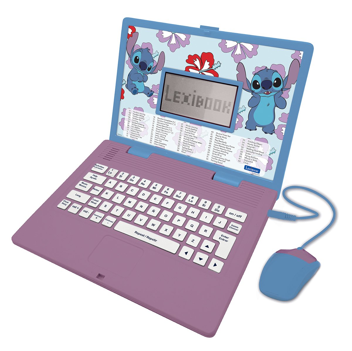Lexibook ordinateur portable éducatif bilingue Stitch (fr nl)