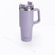 Muitomas Reisebecher – Reisebecher – doppelt isolierte Wand – praktischer Strohhalmgriff – 900 ml – violett