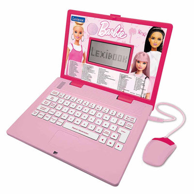 Lexibook Barbie zweisprachiger Lern-Laptop – 124 Aktivitäten auf Englisch Deutsch