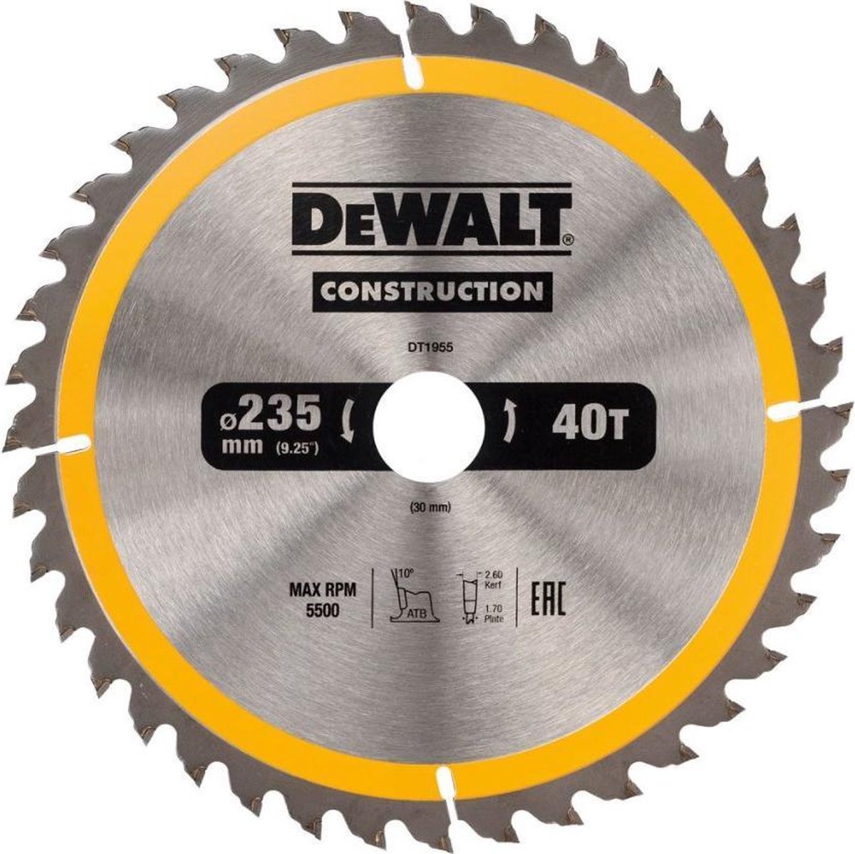 Dewalt dt1951-qz Kreissägeblatt – 184 x 20 mm