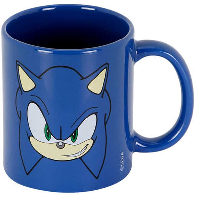 Karactermania – Sonic the Hedgehog – Sega Face – Tasse in Geschenkbox – Tassen – Kaffeebeutel – Blau