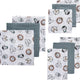 Meyco Babytier-Starterset – 9er-Pack – hydrophil – mehrfarbig