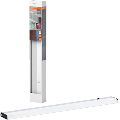 Osram flache Unterbauleuchte mit Sensor, in Silber aus Aluminium, kaltweiß, Schutzart IP20, zur Unterbau-Regalbeleuchtung