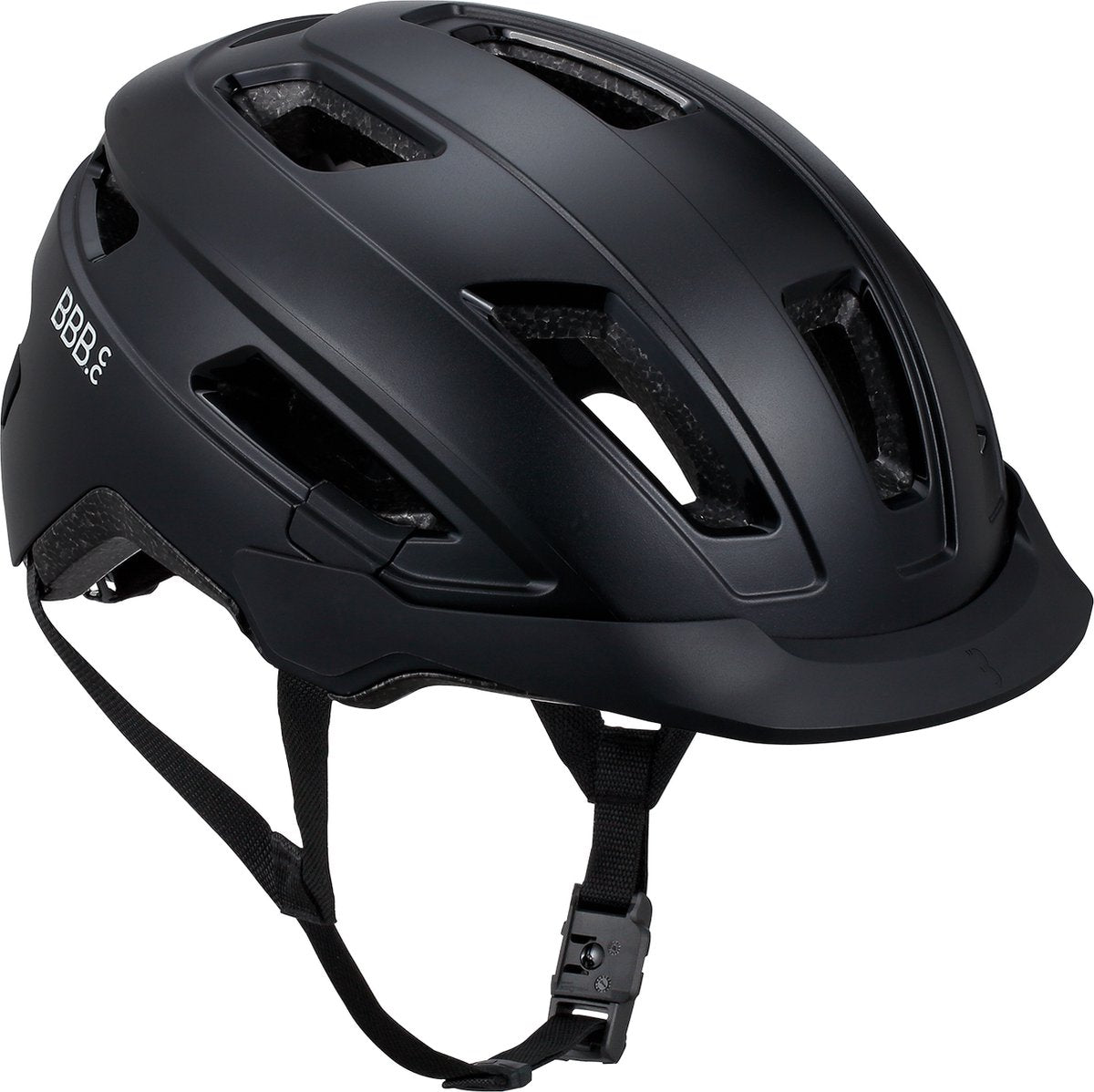 BBB Cycling Dice E-Bike-Fahrradhelm – Unisex-Fahrradhelm für Erwachsene – mit ABS-Schale und magnetischem Fidlock-Verschluss – Fahrradhelm Damen-Elektrofahrrad – Schwarz – Mittel: 54–58 cm – BHE-180