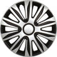 Carpoint Radkappen Nardo 16 Zoll ABS Silber Schwarz 4er Set