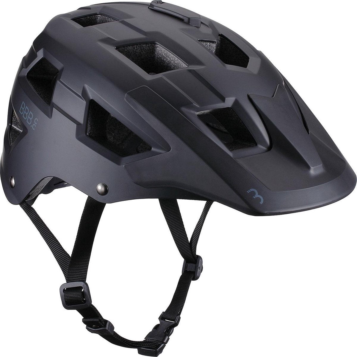 BBB Fahrrad-MTB-Helm Nanga – mit Halterung für Kamera oder Beleuchtung – waschbare Polsterung – Fahrradhelm Erwachsene: Männer Frauen – mattschwarz – M – BHE-54