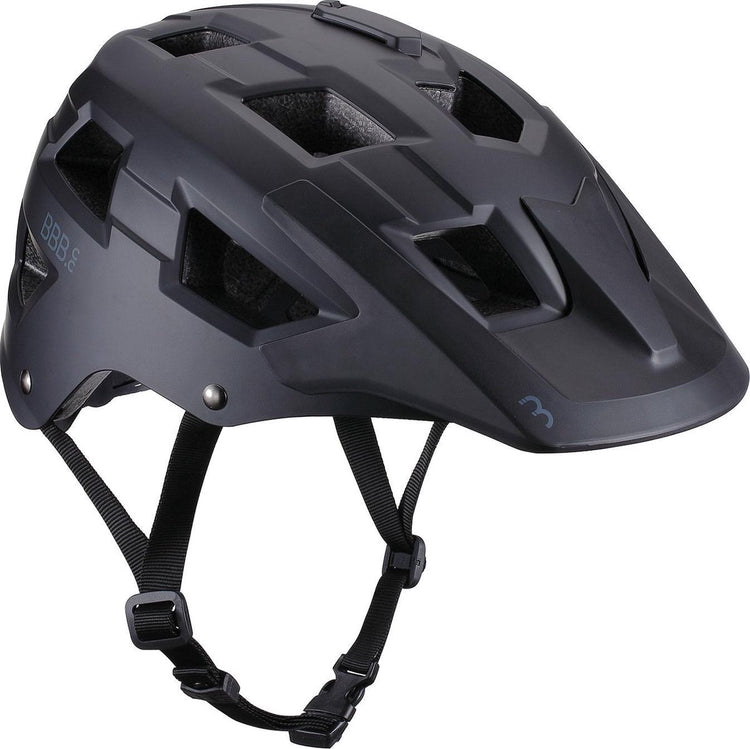 BBB Fahrrad-MTB-Helm Nanga – mit Halterung für Kamera oder Beleuchtung – waschbare Polsterung – Fahrradhelm Erwachsene: Männer Frauen – mattschwarz – M – BHE-54