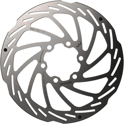 BBB Cycling Scheibenbremse Power Stop 6-Loch Bremsscheibe BBS-111 – Silber – 140 mm